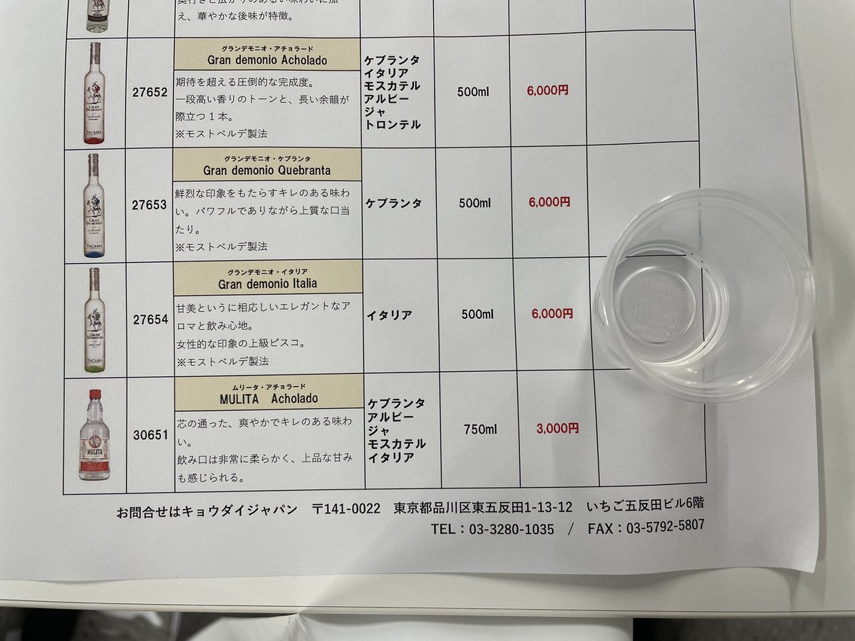 Ryota_bartender's tweet photo. 先日銀座で行われたBAR TIMESさん主催の試飲会にて
初ピスコ!
前から気になっていたのですが、中々機会が無く、、、
個人的にタカマ グランデモニオ イタリアのエルダーフラワーを思わせる花の香りそして水々しいフルーティさが良かったです。
#BARTIMES
#バータイムズ
#ピスコ
#タカマ https://t.co/Azs5n7UxdX