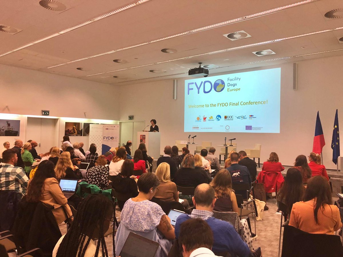 VictimSupportEU's tweet photo. 🦮☀️🇪🇺 The #FacilityDogsEurope Final Conference has officially started and we couldn’t be more excited to see all the participants, the dogs and their handlers, today at the @CZECHIAinEU.
#SafeJusticeForVictims #EUVictimsRights https://t.co/nlmb78ub1q