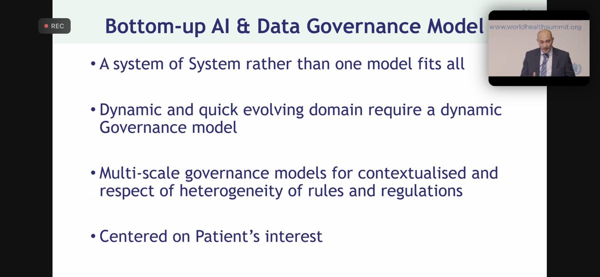 CourtiolJulie's tweet photo. To create impactful and responsible #DigitalHealth and #AI solutions for #health globally, #Data and #AI governance need to be tiered, distributed and collaborative.
#WHS2022 #MakingTheChoiceForHealth #M8Alliance @berlinnovation @Trans4m_Health @giz_gmbh https://t.co/Wk2b7utY44