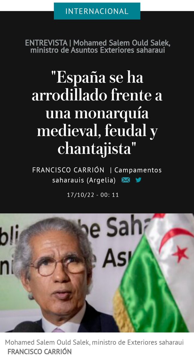 ¿Actúa <a href="/Agenda2030Gob/">Agenda 2030 - Gobierno de España</a> defendiendo los intereses de España ñ, o le debemos algo a Marruecos, de lo que no somos conscientes?.

elindependiente.com/internacional/…

#ESPAÑASUMA
#JuntosSumamos