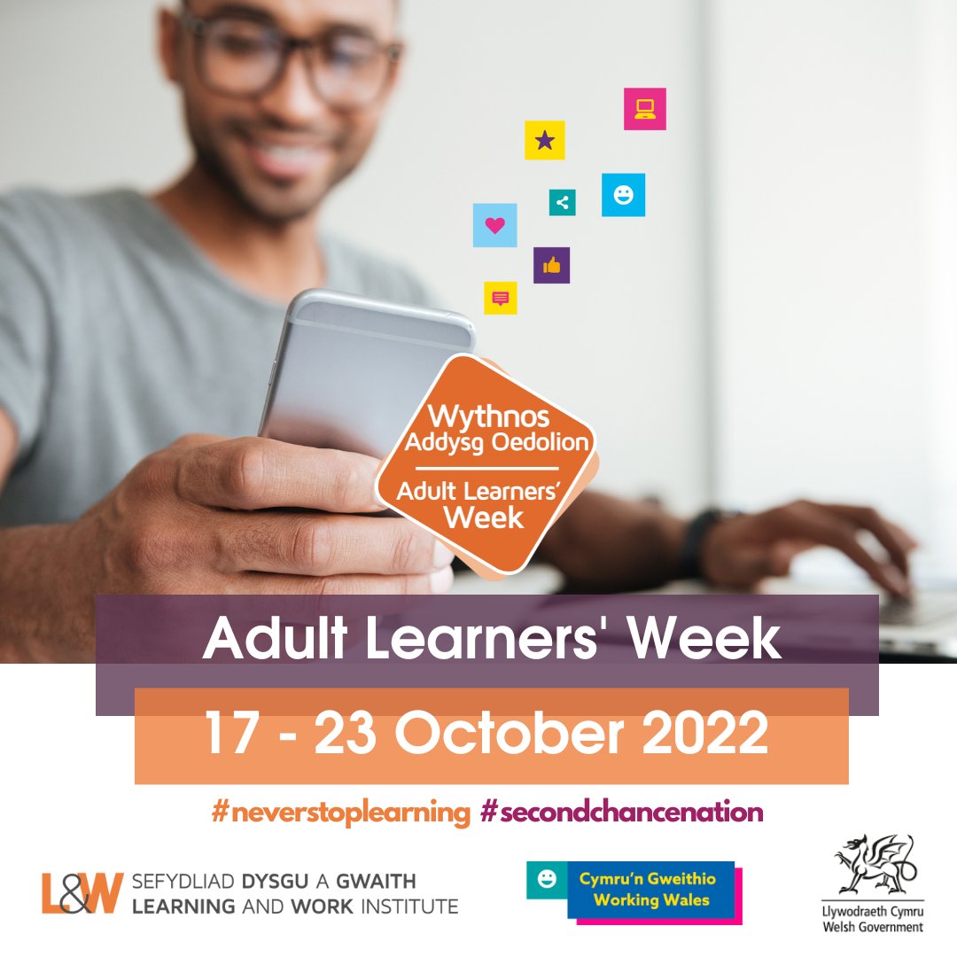 AgoredCymru's tweet photo. It’s Adult Learners’ Week! Join the @LearnWorkCymru &amp; @WorkingWales #neverstoplearning conversation. What skills have you learned? What pathway did you take? Or what would you love to learn? #secondchancenation #adultlearnersweek https://t.co/9m9euIyL7Q