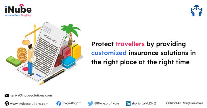 iNube_software's tweet photo. The demand for travel protection is ever-increasing. 

With the iNube Embedded Insurance platform, Now you can provide your customers with a spontaneous and friction-free purchase journey.

Reach out us today at sarika@inubesolutions.com

#insurance #embedded #embeddedinsurance https://t.co/ovF7umW2ST