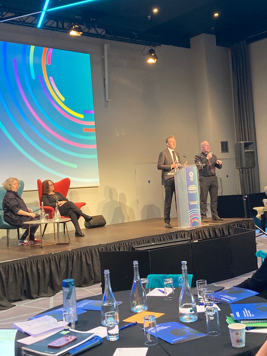 BolandMairead's tweet photo. @tconnellyRTE reflecting on the challenges we face to engaging in #partnership &amp; #collaboration in a world that is increasingly fragmented. #qqi10 @QQI_connect https://t.co/bUg2sK5WI4