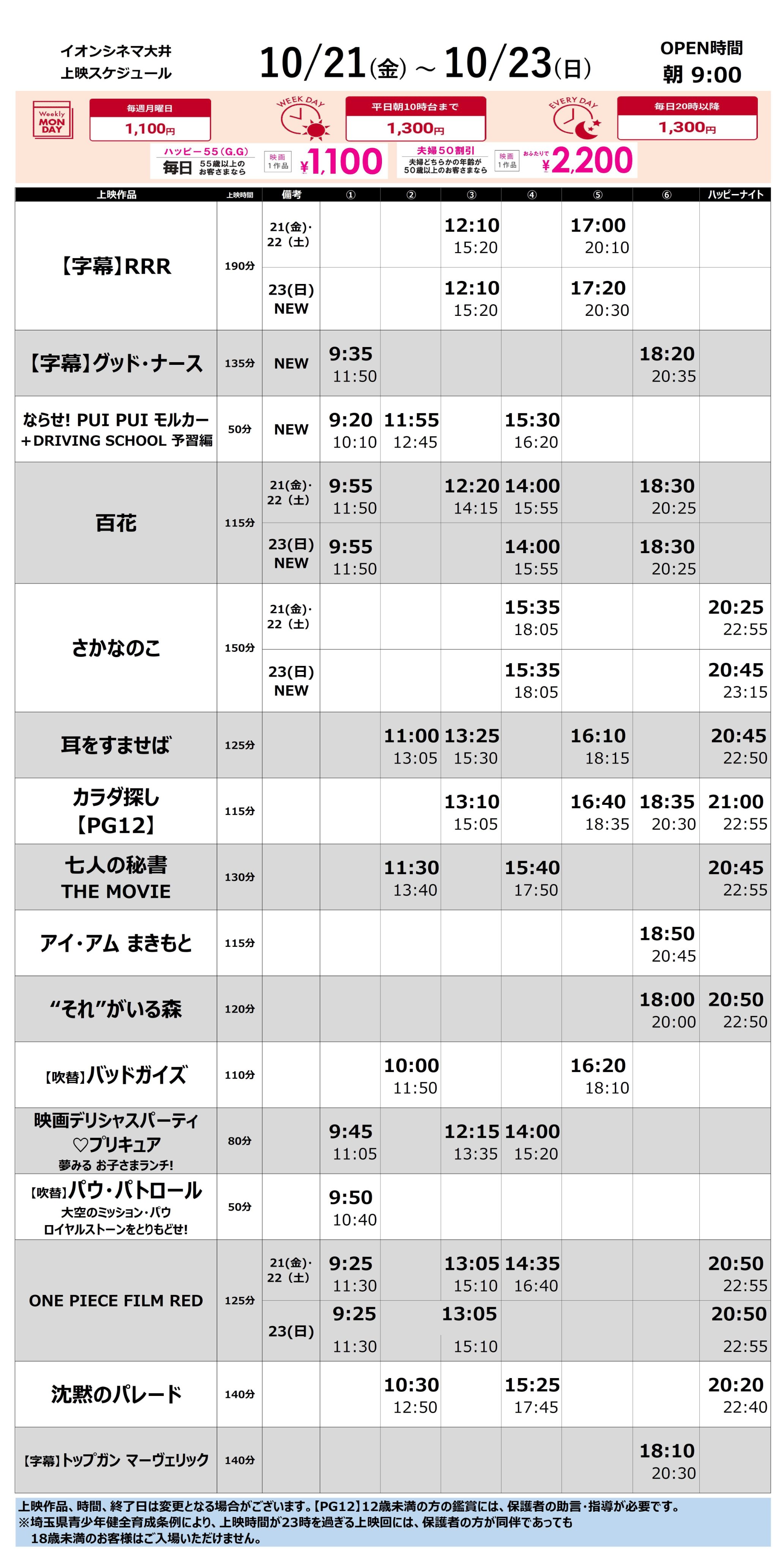 イオンシネマ大井 埼玉県ふじみ野市の映画館 Ac Ohi Twitter