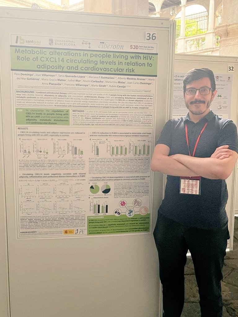 RubCereijo's tweet photo. Time for the 2nd poster session of #8thMetNet #AnnualMetNet2022! Want to know more about our research on novel biomarkers on #immunometabolism and #CVD in people living with HIV? I'll be glad to discuss with you at P36! 📃🥼 @IIBSantPau @BQBiomedMolUB @IBUB_UB @MetNet_Bcn https://t.co/1T7xY9PA6R