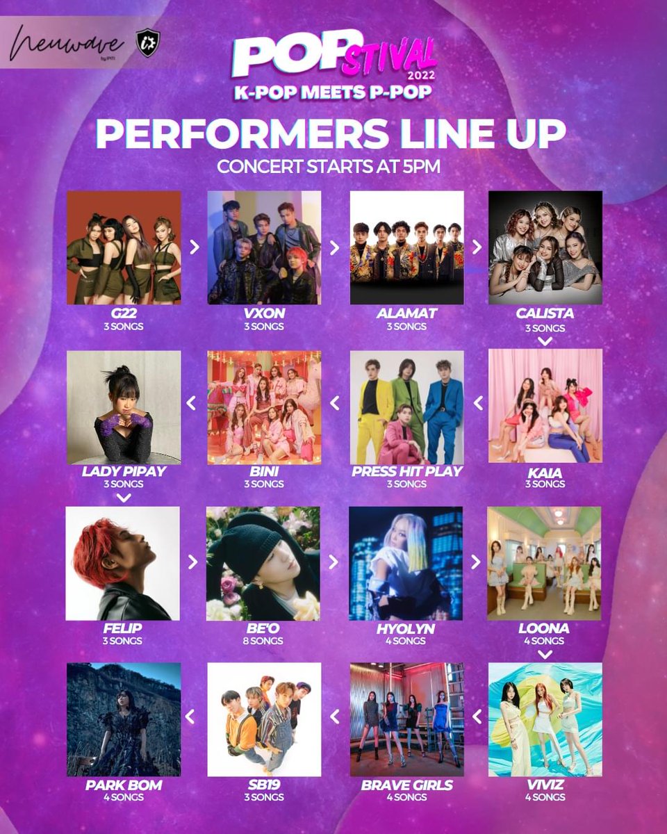 AlecsTubiera's tweet photo. The full performers line up is out! Catch amazing performances this Friday, October 21 at the SMDC Festival Grounds at #POPSTIVAL2022 ☀

Get your tickets at @smtickets outlets nationwide and online.

Presented by @neuwave_events https://t.co/2PaMh5XVMl