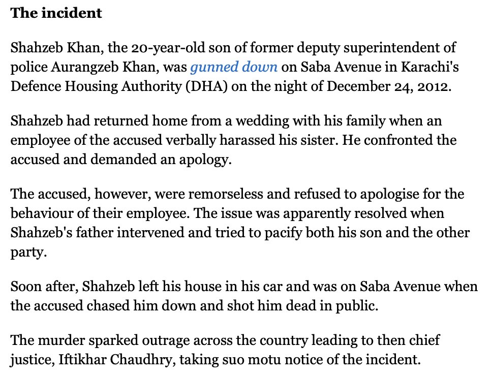fay_alif's tweet photo. Don't fucking forget:
- Shahzeb was ONLY 20
- Shahrukh's employee verbally harassed his sister
- Shahrukh 'chased' Shahzeb and shot him dead

If this was a fair world, Shahrukh would die a painful death that his family would remember every day of their lives. https://t.co/DVSNuJamY9
