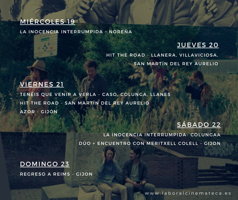 Labcinemateca's tweet photo. 🤩 Nueve concejos asturianos disfrutan esta semana del mejor cine con nuestra programación.

Consulta la cartelera y no te pierdas ninguna peli!! 👇

ℹ️ https://t.co/cDrgZdKUng

#LaboralCinemateca #LaCinematecaAmbulante https://t.co/vr4YSDjQwa