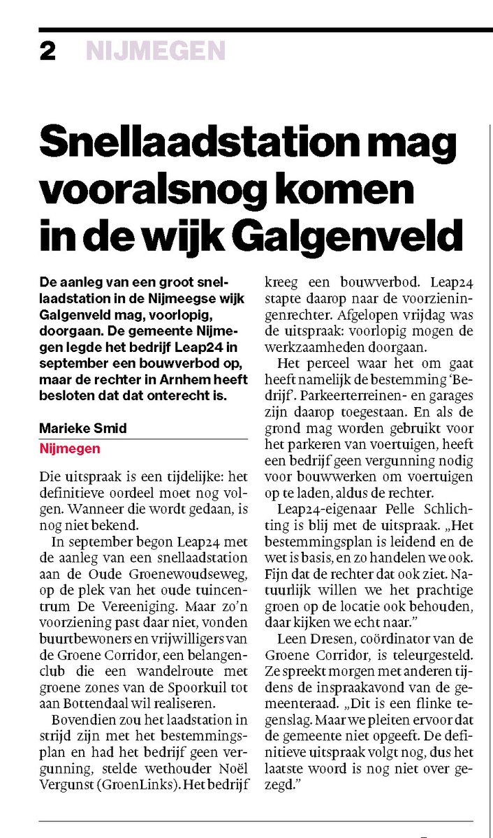 Dit artikel in <a href="/dgnijmegen/">De Gelderlander</a> vandaag geeft een aardige samenvatting van de tussenstand in dit dossier, behalve een foutje in kaartkennis: De groene corridor langs het spoor loopt niet 'van de spoorkuil tot aan Bottendaal' maar van Waalhaven tot Heumensoord ;-)