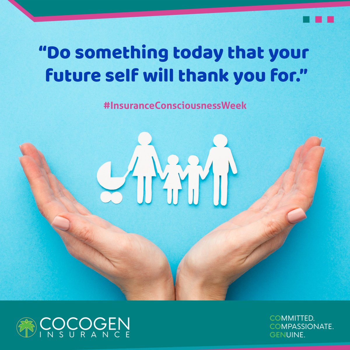 cocogenofficial's tweet photo. As we observe #InsuranceConsciousnessWeek, we continue our mission to enlighten Filipinos regarding the merits of financial security. 

In protecting everything that you value today, you can provide stability to your home, health, and other endeavors.

 #WeGotYou🌴 https://t.co/T69OCrWkX6