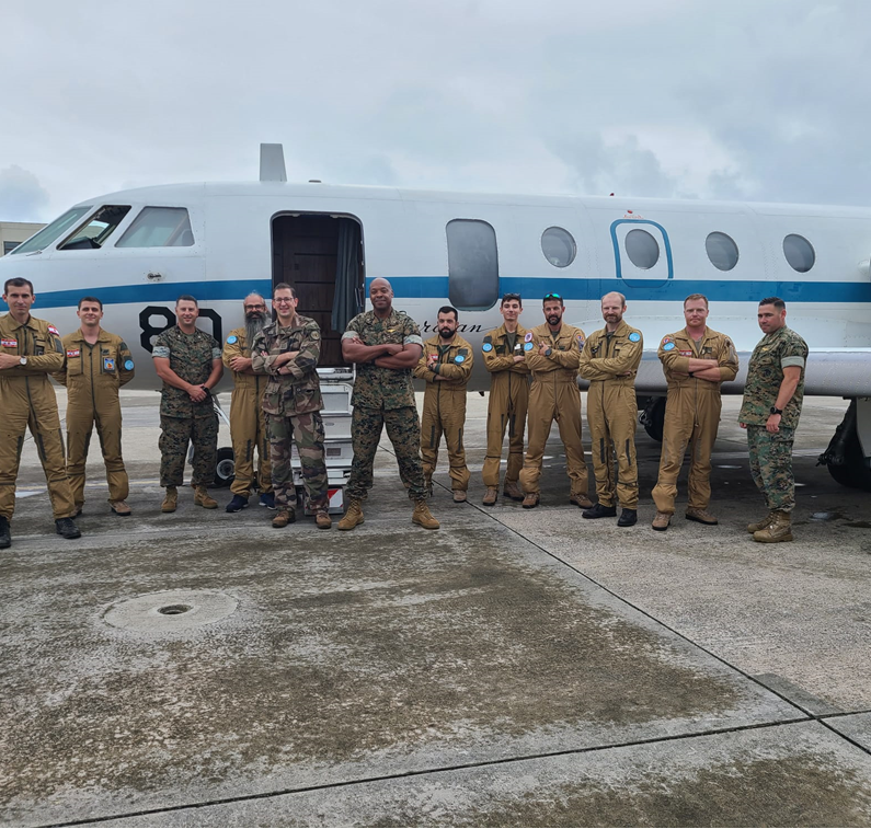 ambafrancejp's tweet photo. Le Falcon des Forces armées en Polynésie 🇫🇷 #FAPF est arrivé sur la base de #USMC à Futenma dans le cadre de la mission internationale "Enforcement Coordination Cell" 🇺🇳 de lutte contre les transbordements illicites. Excellente coopération multinationale. https://t.co/76FVC6f287