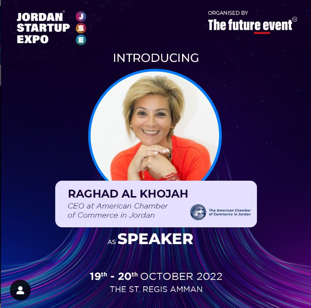 Our CEO Ms. Raghad Alkhojah is a Speaker for the only B2B Conference and Exhibition for Startups in Jordan!

#startup #business #expo #ammanjordan #startupstories #StartupAwards #startupideas #thefutureevent #amcham #technology #commerce #trade #Businesstalk #startup #conference