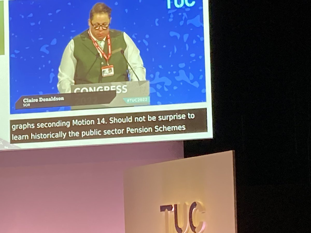 Opening motion of #TUC2022 ⁦@Lostboi_Xray⁩ seconding : Pensions and Gender -related pay issues. Highlights public sector value gap. Great speech Claire ⁦@SCoRMembers⁩