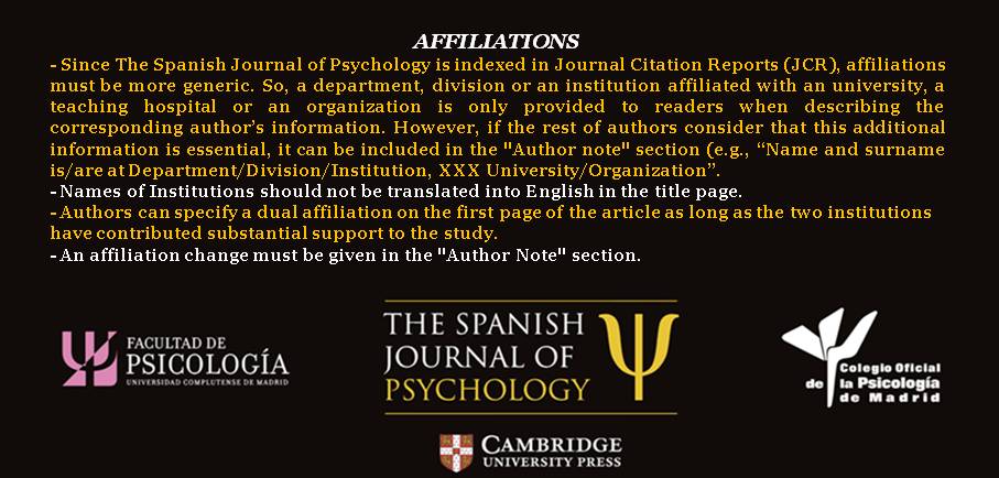 Spanish_PsyJour's tweet image. #InstructionsForAuthors

6⃣ #Affiliations

There are some guidelines to follow when identifying where the authors work: