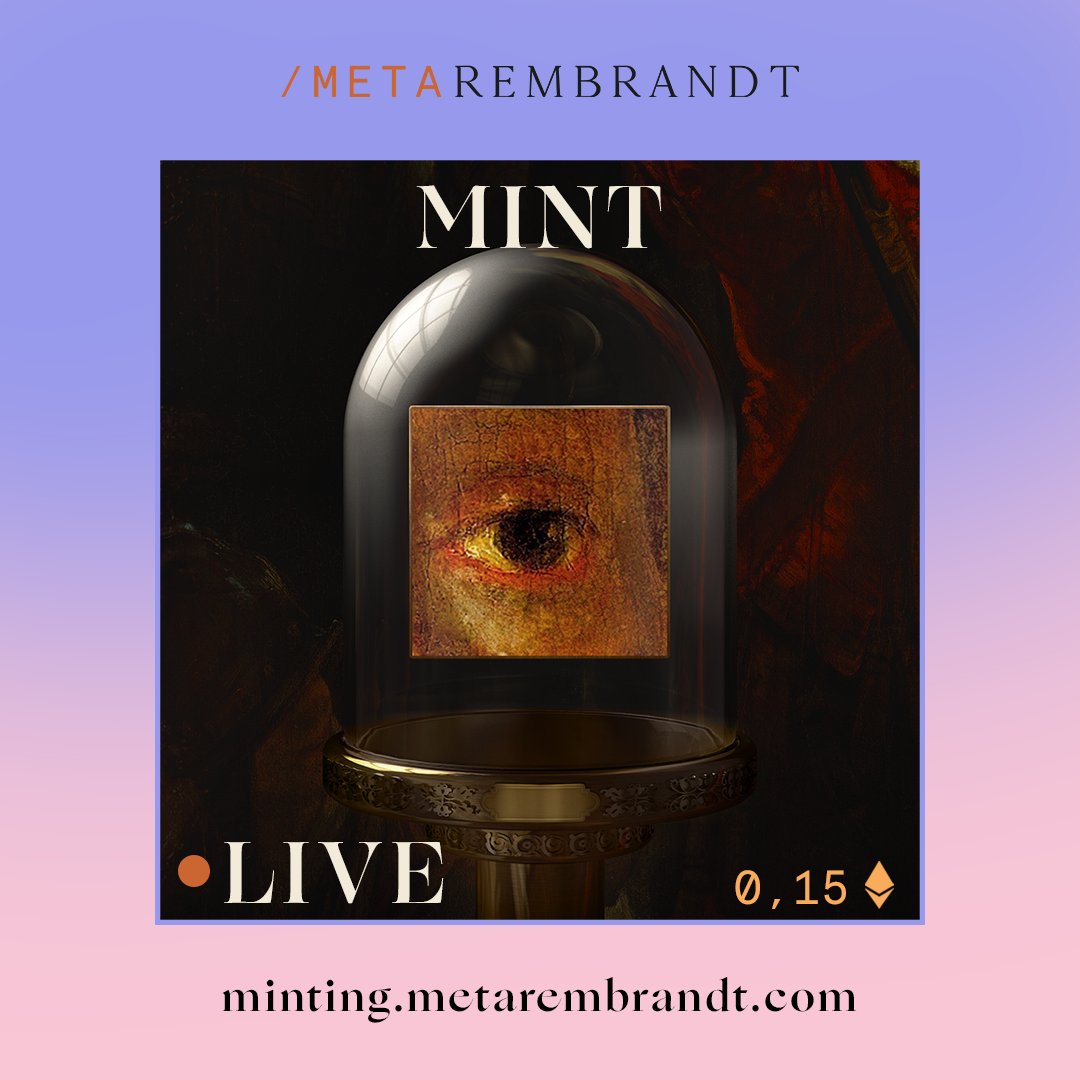 artèQ (@arteqio) on Twitter photo Attention artèQ Community 🚨🚨🚨
We would like to present our new partnership with <a href="/MetaRembrandt/">MetaRembrandt</a>!
MetaRembrandt is bringing Rembrandt's world famous painting, The Night Watch, into the metaverse through an NFT collection.
Our Partnercode: ARTEQWL25
minting.metarembrandt.com Attention artèQ Community 🚨🚨🚨
We would like to present our new partnership with <a href="/MetaRembrandt/">MetaRembrandt</a>!
MetaRembrandt is bringing Rembrandt's world famous painting, The Night Watch, into the metaverse through an NFT collection.
Our Partnercode: ARTEQWL25
minting.metarembrandt.com