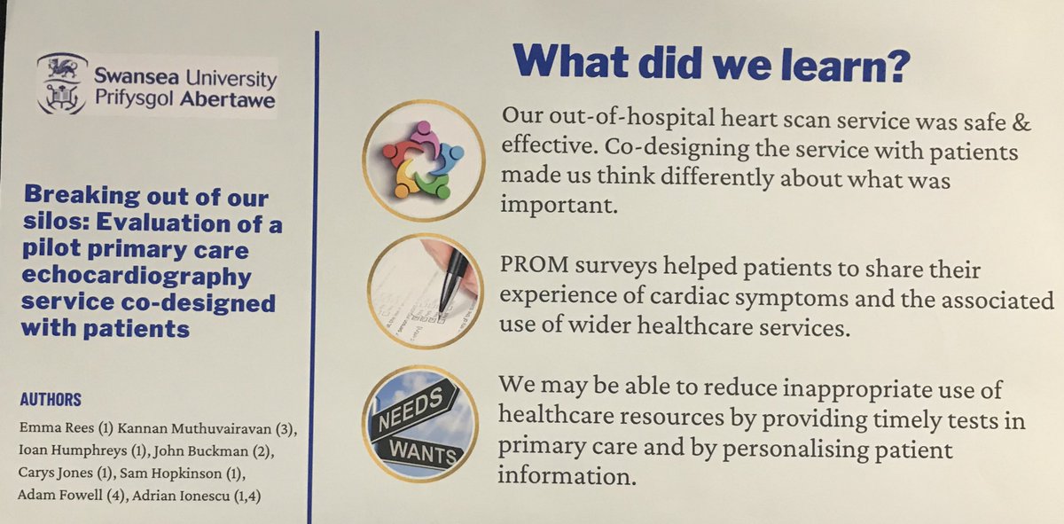 Poster #PRIME2022. If patients are involved in designing an echo service, what would that look like and would it add value for the patient, practitioner and organisation? We received primary care transformation funding to pilot and evaluate a co-designed service. 🧵 1/n