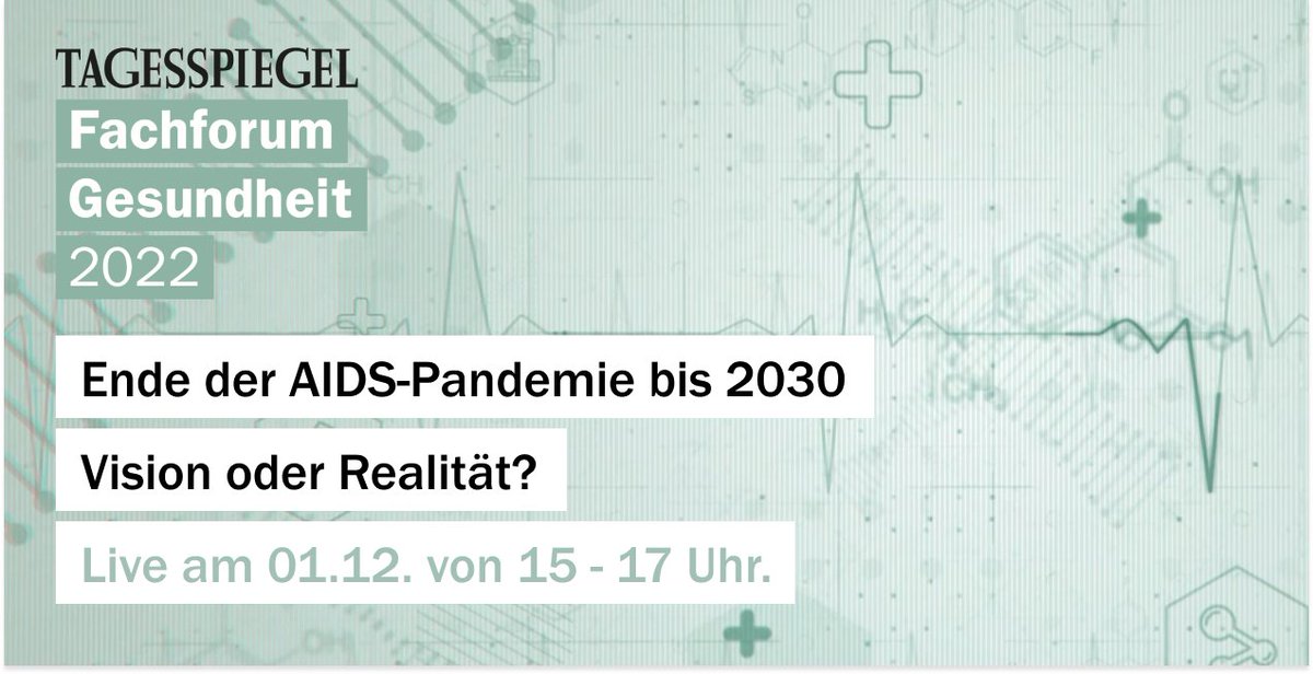 Ende der AIDS-Pandemie bis 2030 - Vision oder Realität? Am 01.12. diskutieren wir mit <a href="/hendrikstreeck/">Hendrik Streeck</a> und weiteren Expert:innen u.a. über die aktuelle Situation für Menschen mit #HIV und über die Pläne der Bundesregierung zur Bekämpfung von #Aids. 
Ticket👉bit.ly/FFGEAI22