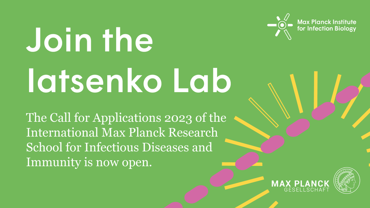 Max Planck Institute for Infection Biology (@mpiib_berlin) on Twitter photo The <a href="/IatsenkoIgor/">Igor Iatsenko</a> Lab is offering a #PhDposition at the <a href="/mpiib_berlin/">Max Planck Institute for Infection Biology</a>. We are looking for candidates with interests in mechanisms of microbial pathogenesis and microbe-microbe interactions or the regulation of innate immune responses. More info: mpiib-berlin.mpg.de/1947490/resear… The <a href="/IatsenkoIgor/">Igor Iatsenko</a> Lab is offering a #PhDposition at the <a href="/mpiib_berlin/">Max Planck Institute for Infection Biology</a>. We are looking for candidates with interests in mechanisms of microbial pathogenesis and microbe-microbe interactions or the regulation of innate immune responses. More info: mpiib-berlin.mpg.de/1947490/resear…
