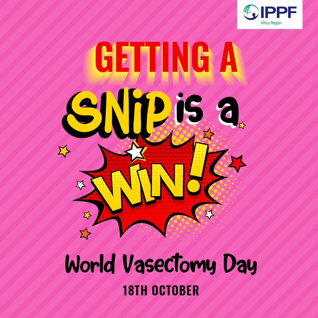 IPPFAR's tweet photo. It takes two to tango gentlemen! Family planning is the man’s responsibility just as it is the woman’s and for that reason, we celebrate the men who have taken the step to getting a vasectomy as we encourage more to consider this safe contraception option. #WorldVasectomyDay https://t.co/NSugXZA90o