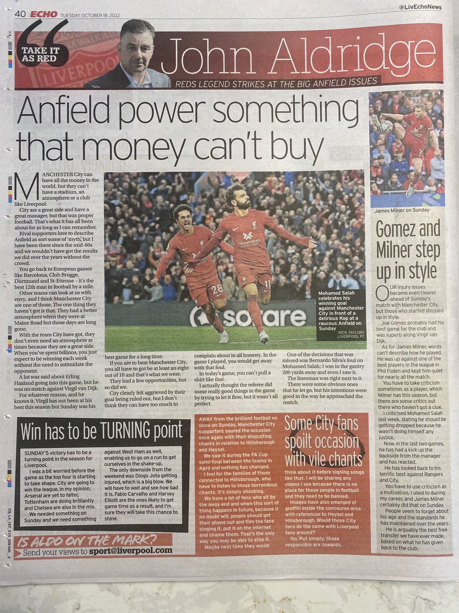 John Aldridge tweet media