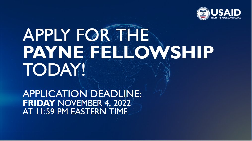 Work on the frontlines of some of the most pressing global challenges of our times, including injustice, climate change, health, conflict, and poverty. Apply for the @PayneFellowship by Nov. 4: ow.ly/NbtG50LcPoL