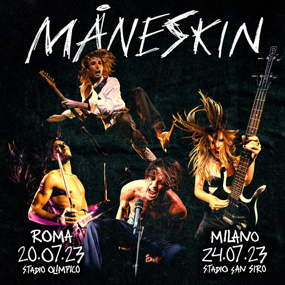 CI SIAMO!! 🌟 Tickets for our two special Italian gigs for Summer 2023, in Rome at Stadio Olimpico and in Milan at Stadio San Siro, are NOW AVAILABLE! Who’s coming? 💘 Get your tickets here: linktr.ee/Maneskin_Stadi