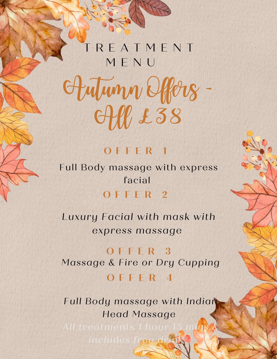 Availability today - including our Autumn offers !