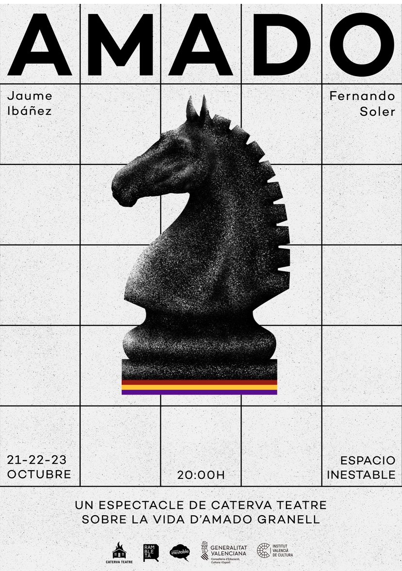 CatervaT's tweet photo. Continuem amb l’estrena d’AMADO
Este cap de setmana estem a Espacio Inestable!
Entrades 👇
https://t.co/0jaqcd2DxE https://t.co/SCORLwAZNT