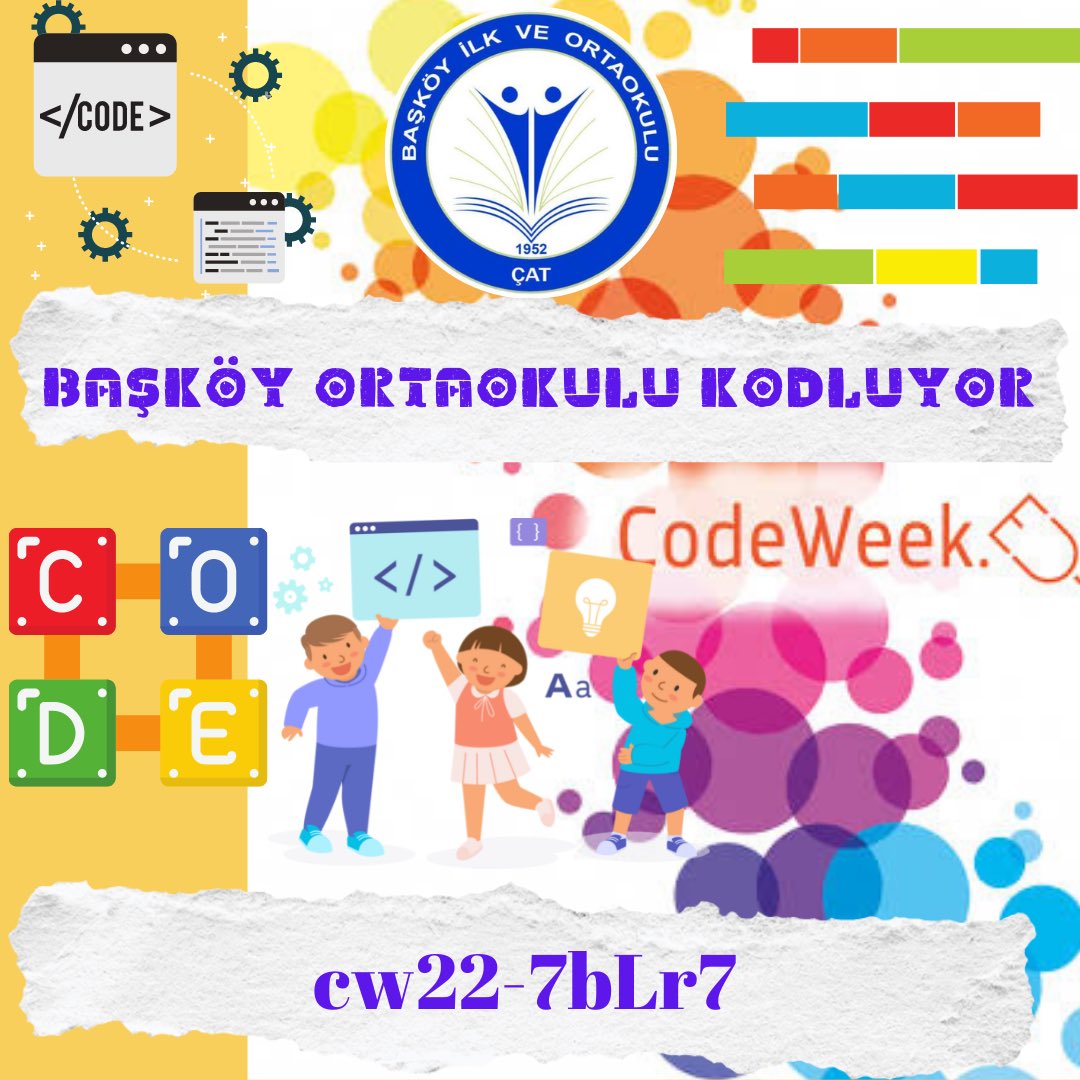 CatBaskoy's tweet image. Başköy Ortaokulu olarak CodeWeek Haftasına katıldık ✨👾
#CodeWeek #CodeWeekTurkey
@Erzurum_Mem @skaygusuz @IlceCat @KKayaTrtm