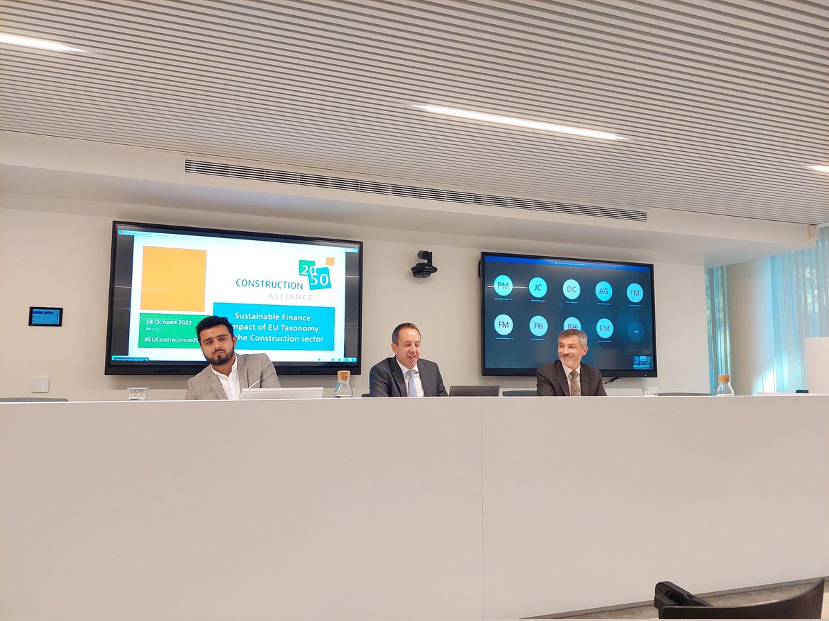 How can #EUtaxonomy support sustainable #construction? Diving into the subject with <a href="/FIEC_Brussels/">FIEC</a> D Campogrande, CPE <a href="/SykesChris/">Chris</a> and <a href="/EBC_SMEs/">EBC</a> F. Sigchos.

<a href="/ConstructEU2050/">Construction 2050 Alliance</a>