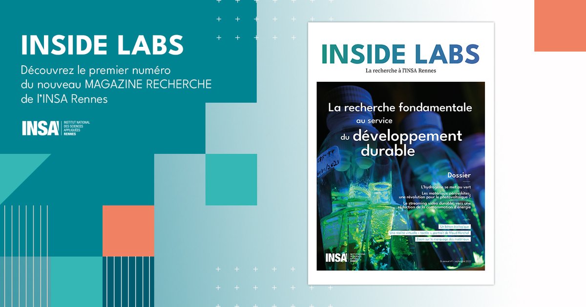 L'INSA Rennes lance son 1er numéro d'𝗜𝗡𝗦𝗜𝗗𝗘 𝗟𝗔𝗕𝗦, le magazine de la recherche <a href="/INSA_Rennes/">INSA Rennes</a> ! 
Bi-annuel, ce magazine a pour objectif d'illustrer l'excellence académique et l'influence scientifique de notre Institut ⬇️⬇️⬇️
➕fr.calameo.com/read/000140496…

#DeveloppementDurable