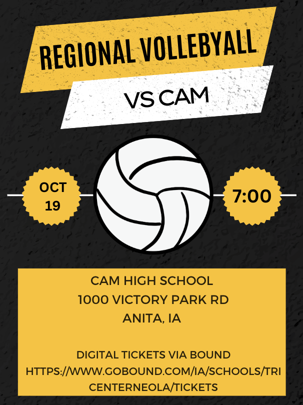 Digital tickets required:  gobound.com/ia/schools/tri…