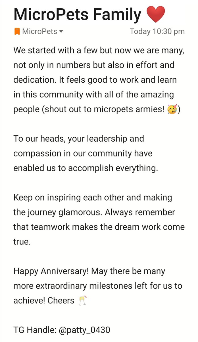 swordsaint0430's tweet photo. Teamwork makes dream works! 🥳 HAPPY 1ST ANNIVERSARY FAM! ❤
#MicroPets #MicroPetsBSC #Petsbirthday https://t.co/XxCqYgKp6g