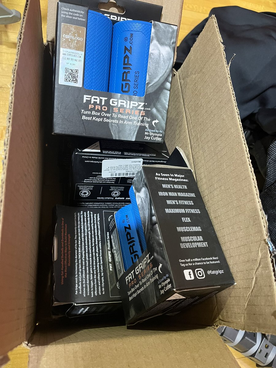 A box of Fat Gripz came in 💪🏽