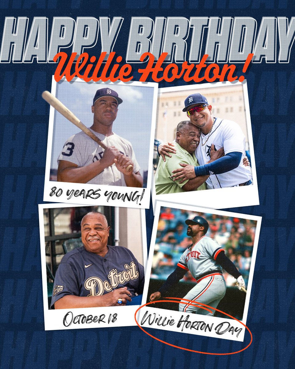 All-Star. World Champion. And above all, our hometown hero. Help us wish Willie Horton a happy 80th birthday!