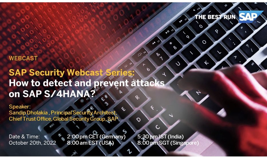iSandipd's tweet photo. How to detect and prevent attacks? I will be sharing at the Security webcast series this Thursday..  so far 538 registration!!!

#infosec #cybersecurity #RxCybersecurity https://t.co/8fMv8qiY8a