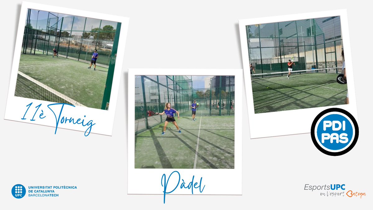 EsportsUPC's tweet photo. 🥎Ja hem començat l'11è Torneig de Pàdel #PDIPAS de @la_UPC!
📍Pistes pàdel UB
Ja anem per la 2a ronda! Molta sort a tots i totes les que hi participeu!!💪👏
#EsportsUPC @EsportsUB
#movemlaupc #torneigpadelpdipas #salut #esport #ods3 https://t.co/8EAAfnrpYa