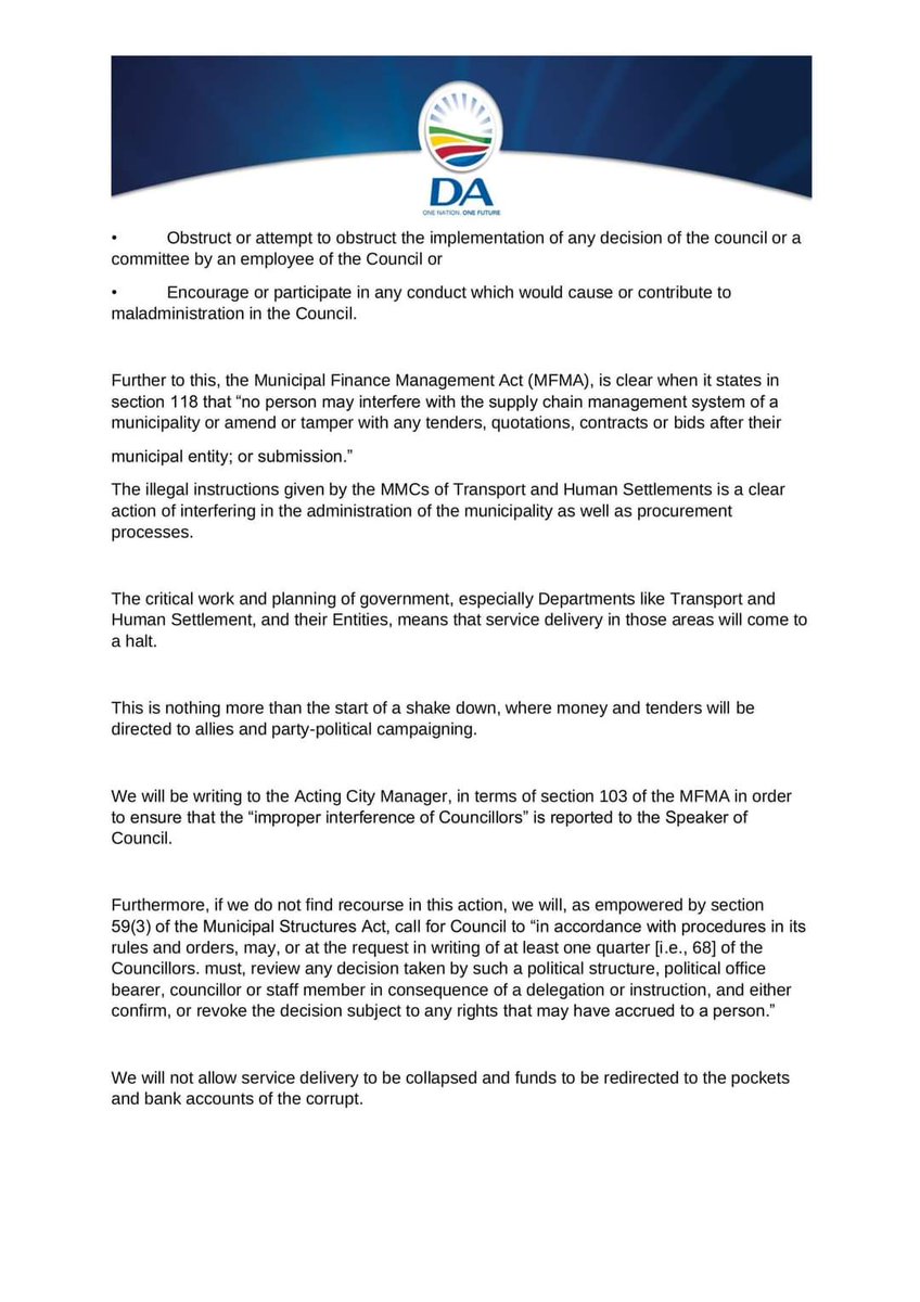 mphophalatse1's tweet photo. #HandsOffJoburg: Corrupt Executive is rushing to interfere in tender processes and collapse service delivery. https://t.co/Cv1CgyHeO5