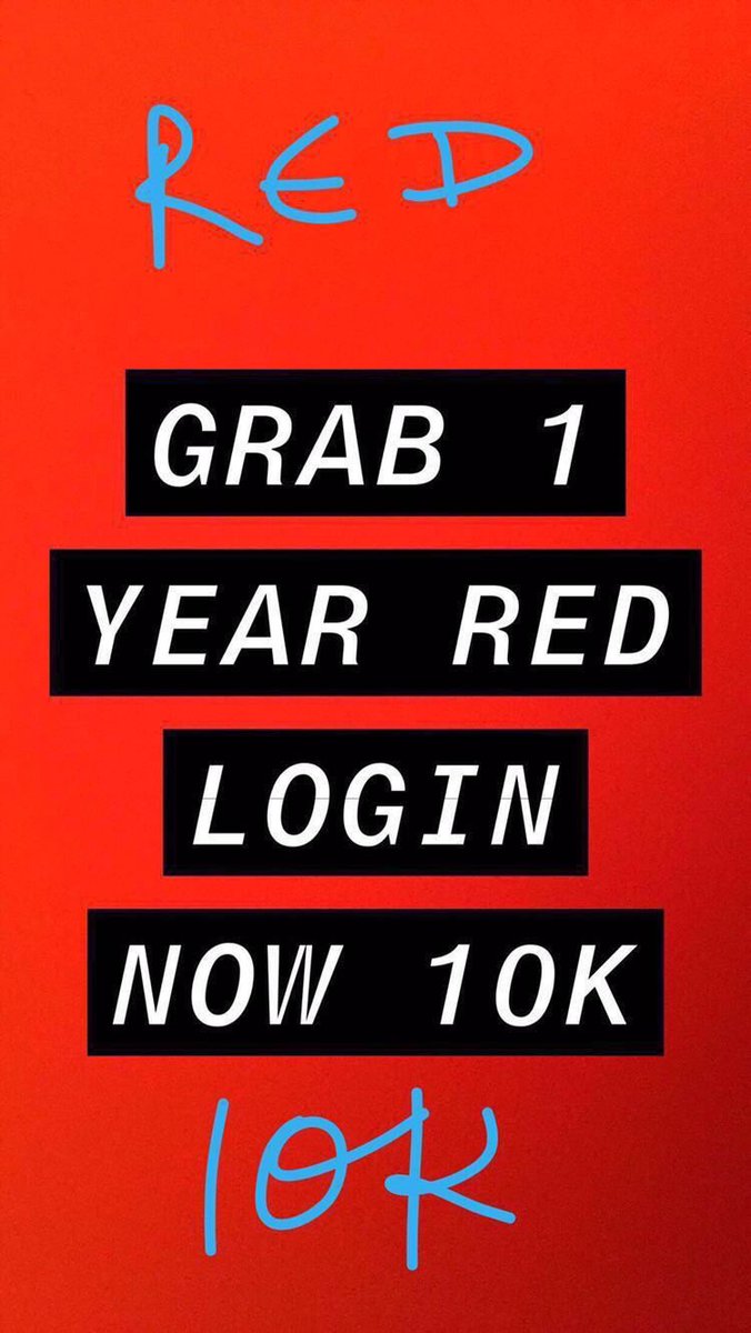 gberoodds's tweet photo. Red login available now. WhatsApp 08071324097 for payment #redlogin #kingtblakhoc https://t.co/pQXKWAAORI