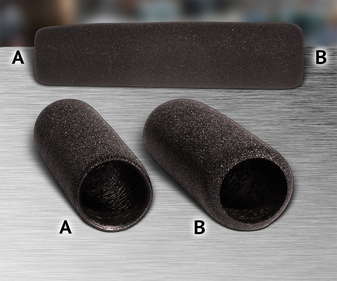Our standard or punched stock tube #grips feature a standard molded open end (A) or a punched open end (B)! Shop our stock tube grips: eezer.com/grip-products/…