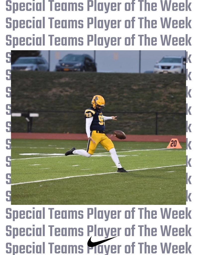 WPU_Football's tweet photo. Players of The Week vs. GVU 

Offensive - @AlexPrice31 
Defensive - @jagger_blubaugh 
Special Teams - @CaelCrawford 

#FlyTheWP #StatesmenNation #RollStatesmen https://t.co/s9DlFi3bzC