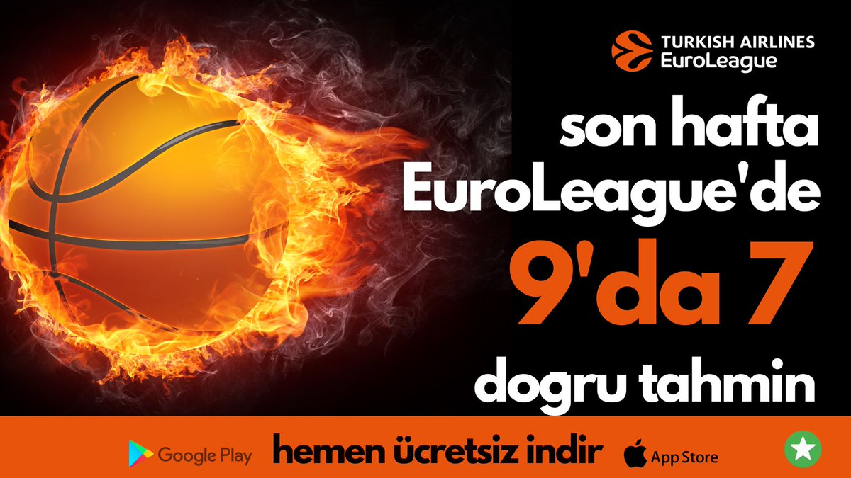 Son hafta EuroLeague’de 9️⃣’da7️⃣✅ başarı🏀Bu akşamın tahminleri şimdi Bankolig’de seni bekliyor 😉 #spor #EuroLeague #basketbol