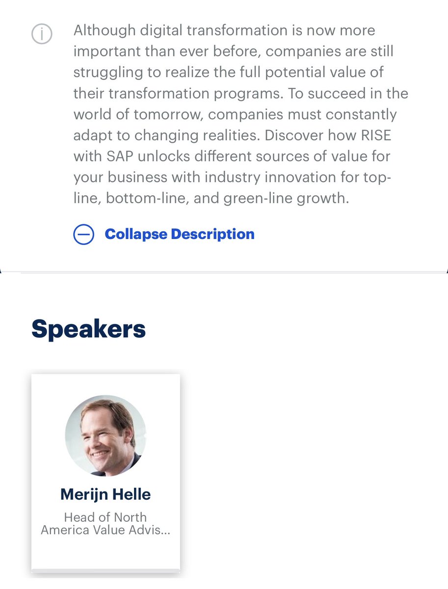 rlivney_granger's tweet photo. Come join @SAP session SAP: How to Define the Value of Cloud ERP! With  Merijn Helle, Head of North America Value Advisory #GartnerSYM #S4HANA #CloudERP #Intelligententerprise https://t.co/Av8YjV4ppX