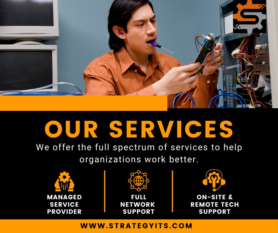 We offer a variety of IT services to fit the needs of your business. Contact us today for a free consultation!
@strategyits <a href="/techsupport/">techsupport</a> <a href="/managedservices/">ManagedServices.com</a>