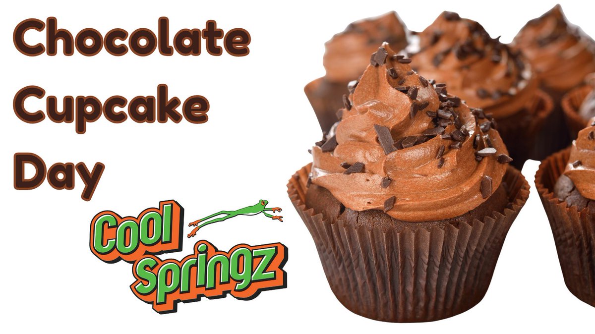 CoolSpringz's tweet photo. Chocolate cupcakes are the cure for anything and everything. Come to Cool Springz for some exercise and even cure your guilt! #CoolSpringz #FunExercise #LocallyOwned https://t.co/JGPKO2UmkJ