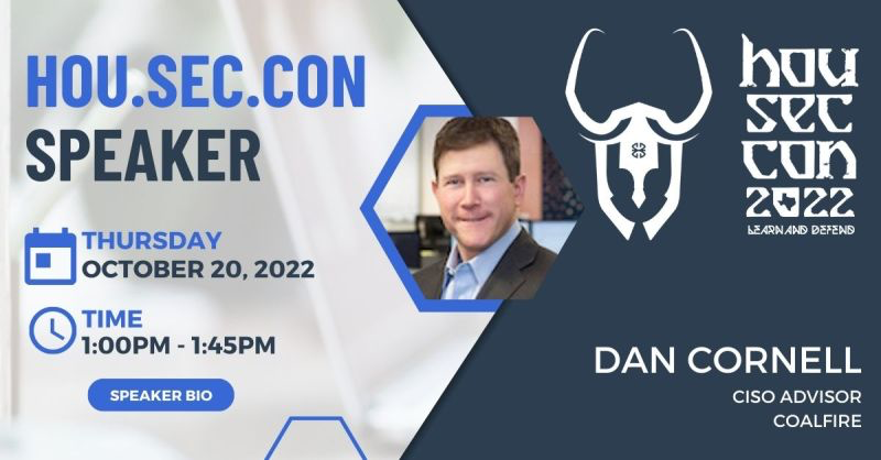 coalfire's tweet photo. In @HouSecCon session this Thursday (October 20) at 1pm CT, Coalfire’s @danielcornell will discuss the current state of software #supplychain security issues as well as strategies to help address these risks. Don’t miss it!

https://t.co/PF1nZBro6s #riskmanagement https://t.co/NP68sXZ1S1