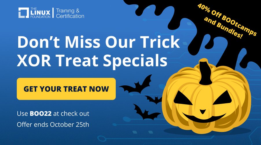 openjsf's tweet photo. It's a great time to sharpen your @nodejs skills! @LF_Training is offering 40% off Node.js training bundles: https://t.co/tdF905GT68 now through October 25th with code BOO22! 🎃💚 https://t.co/LsxT43d2zH