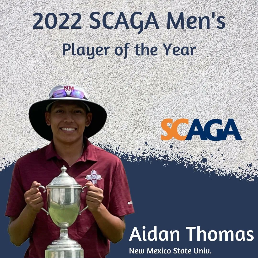 ndnsports's tweet photo. Shout out and congratulations to Aidan Thomas (Laguna Pueblo) who was named the Sun Country Amateur Golf Association men's Player of the Year. Aidan is a sophomore for the New Mexico State University men's golf team.
#NativeAthlete #Laguna #Pueblo #SCAGA https://t.co/j3EbbDwezZ