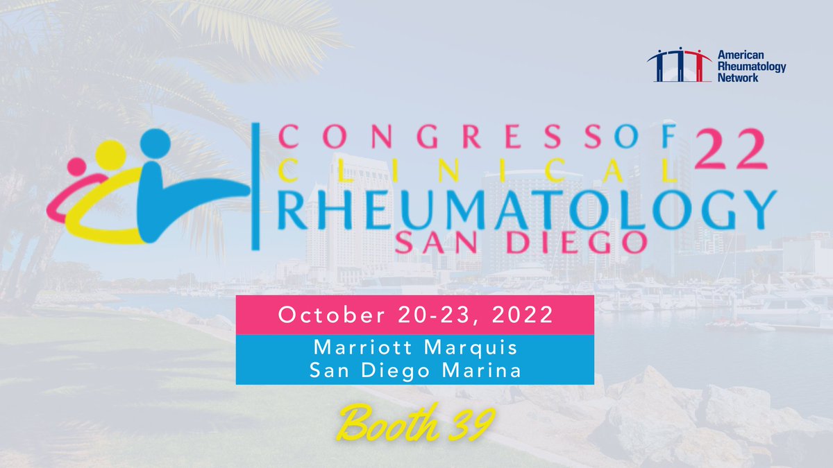 AmericanRheum's tweet photo. We are excited to be exhibiting at the #CCRWest conference this week in #SanDiego! Be sure to stop by our booth and chat with Cass Olear, Strategic Account Manager to learn how ARN can empower your practice and #patientcare with our solutions. 

#GPO #rheumatology https://t.co/0wTFAQRQ96