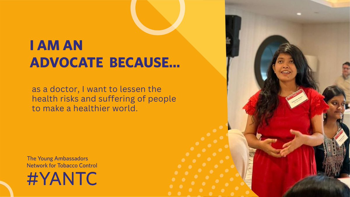 CTFKGlobal's tweet photo. Coming from Bangladesh, Fahmida Hoque is not only a tobacco control advocate, but also a doctor hoping to build a healthier world #YANTC https://t.co/MUrci3dsm9